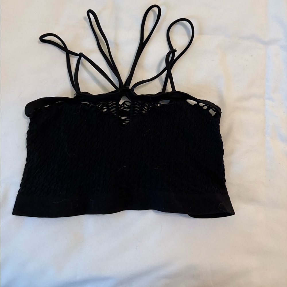 Black Strappy Crop/Bralette